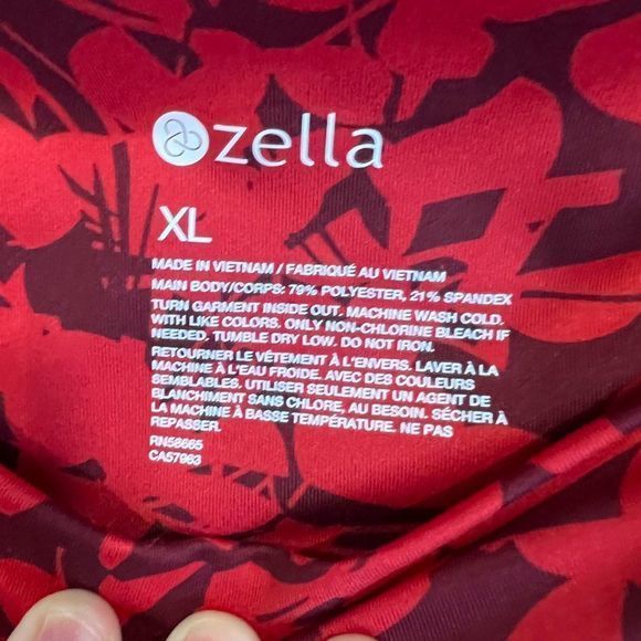 NWOT ZELLA Studio Lite Flex High Waist 7/8 Leggings in Burgundy London Roisin - Picture 7 of 9